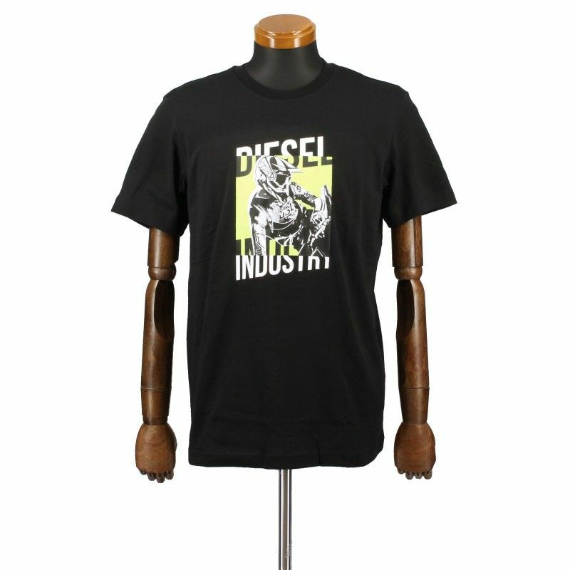 ディーゼル DIESEL Tシャツ メンズ T-DIEGOS-K44 Sサイズ ブラック A02397-0GRAI 9XX BK