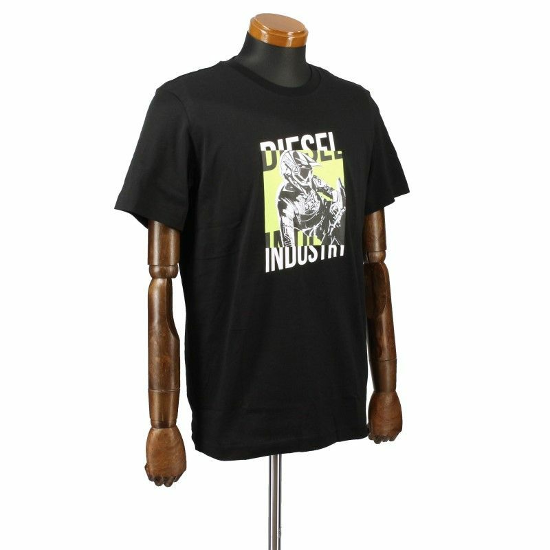 ディーゼル DIESEL Tシャツ メンズ T-DIEGOS-K44 Sサイズ ブラック A02397-0GRAI 9XX BK