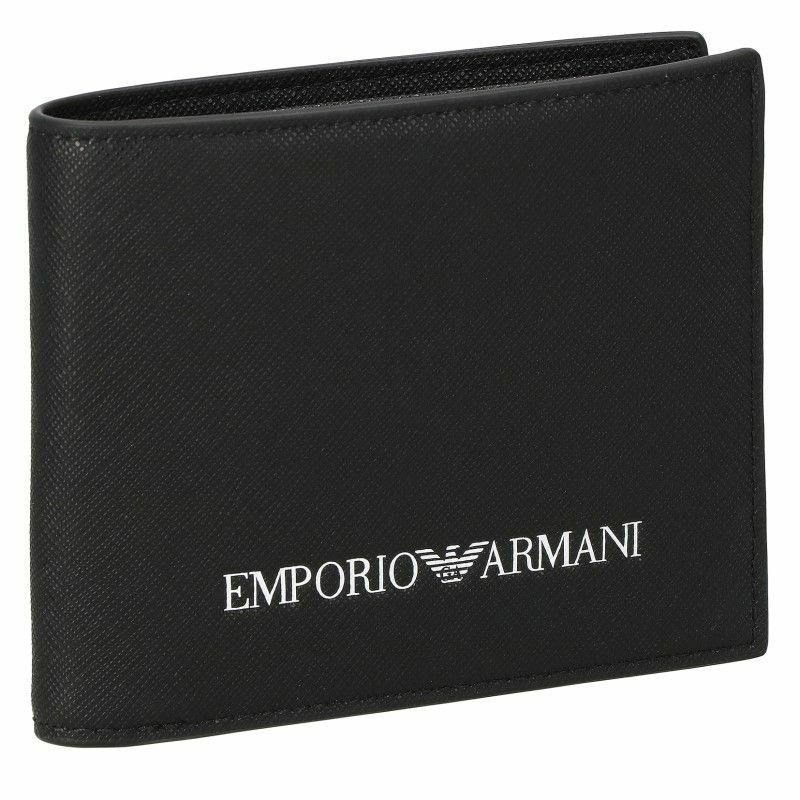 エンポリオ アルマーニ EMPORIO ARMANI 二つ折り財布 メンズ ブラック