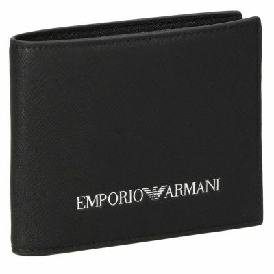 エンポリオ アルマーニ EMPORIO ARMANI 二つ折り財布 メンズ ブラック ...