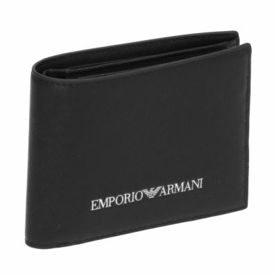 EMPORIO ARMANI エンポリオアルマーニ 二つ折り財布 メンズ ブラック ...
