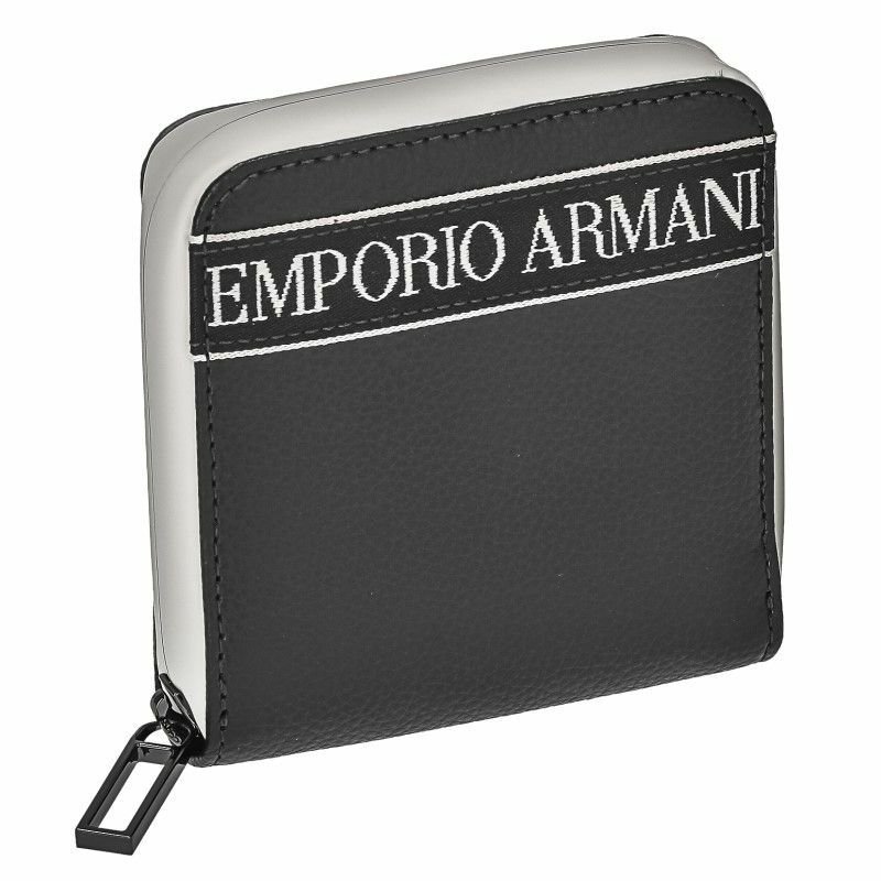 エンポリオアルマーニ EMPORIO ARMANI 二つ折り財布 メンズ ブラック