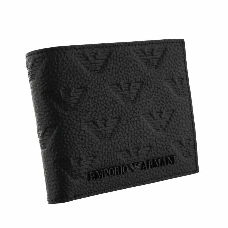 エンポリオアルマーニ EMPORIO ARMANI 二つ折り財布 メンズ ブラック YEM122 Y142V 81072 BLACK