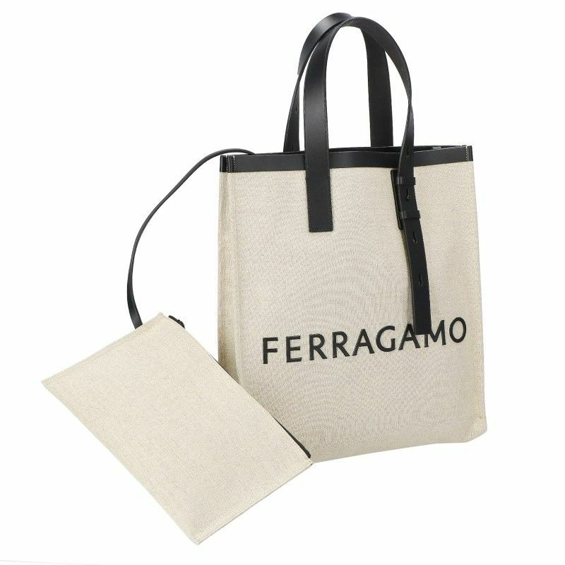 フェラガモ Ferragamo トートバッグ メンズ ホワイト 241297 NA NE