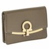 フェラガモ Ferragamo カードケース レディース ガンチーノ グレー 22D198 0714931 CARAWAY SEED