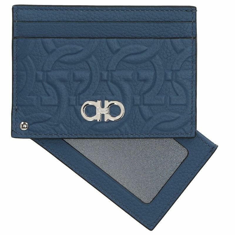 フェラガモ Ferragamo カードケース レディース ブルー 661121 DENIM