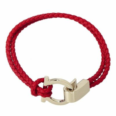 FERRAGAMO直営店 シグネチャー ブレスレット 2色 フェラガモ Ferragamo ブレスレット レディース レッド 763570