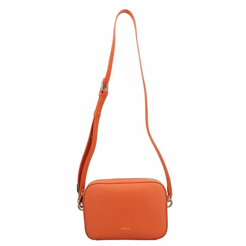 FURLA フルラレザーショルダーバッグオレンジ 