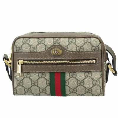 グッチ GUCCI ショルダーバッグ GGスプリーム ベージュ エボニー