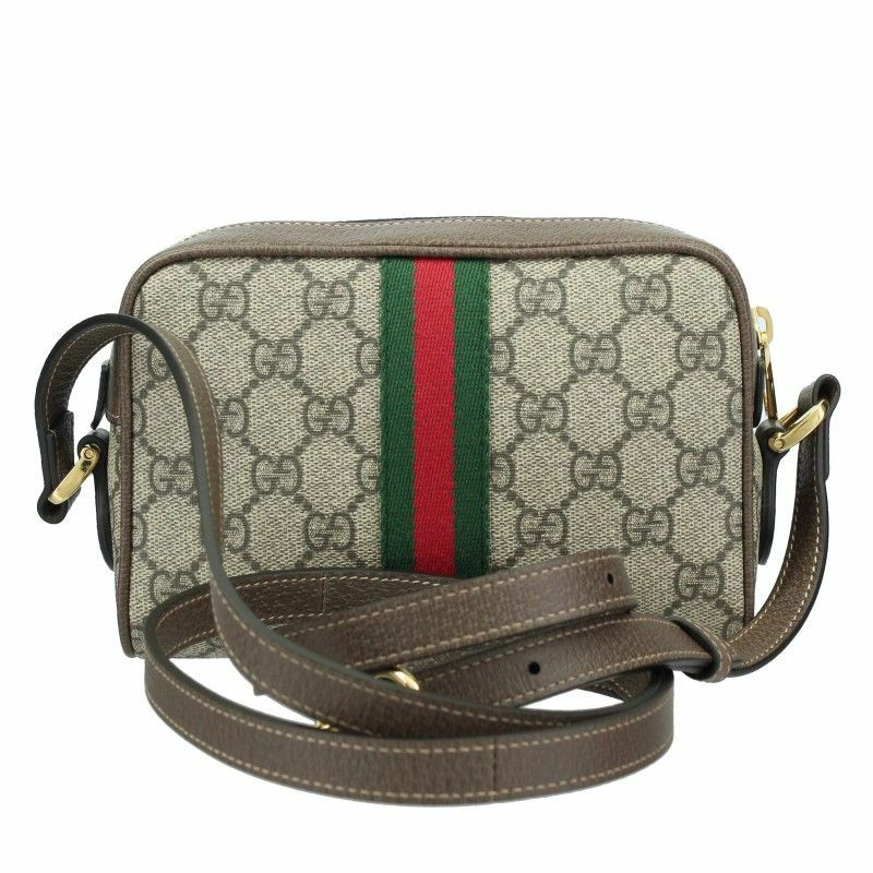 グッチ GUCCI ショルダーバッグ GGスプリーム ベージュ エボニー