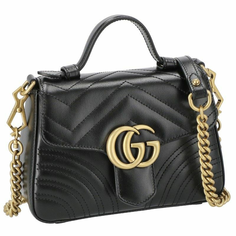 グッチ GUCCI ショルダーバッグ レディース GGマーモント ブラック