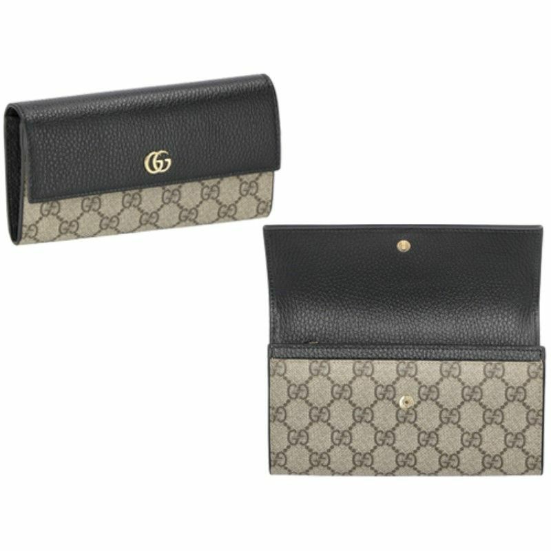 グッチ GUCCI 長財布 レディース GG マーモント ブラック 456116 17WAG 1283