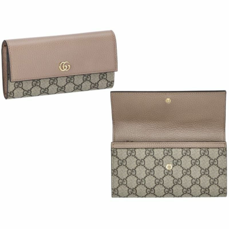 グッチ GUCCI 長財布 レディース GG マーモント ベージュ 456116 17WAG 5788