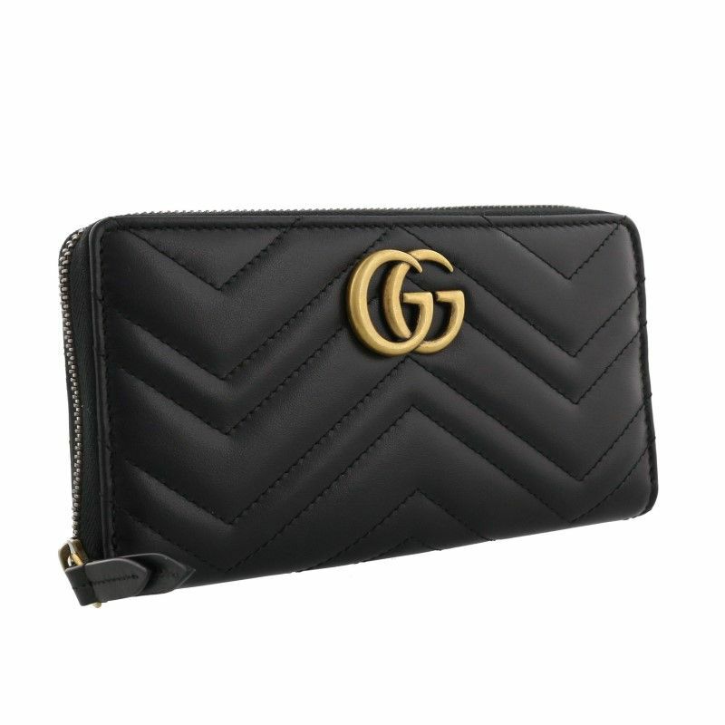 グッチ GUCCI 長財布 レディース GGマーモント ブラック 443123 DTD1T  