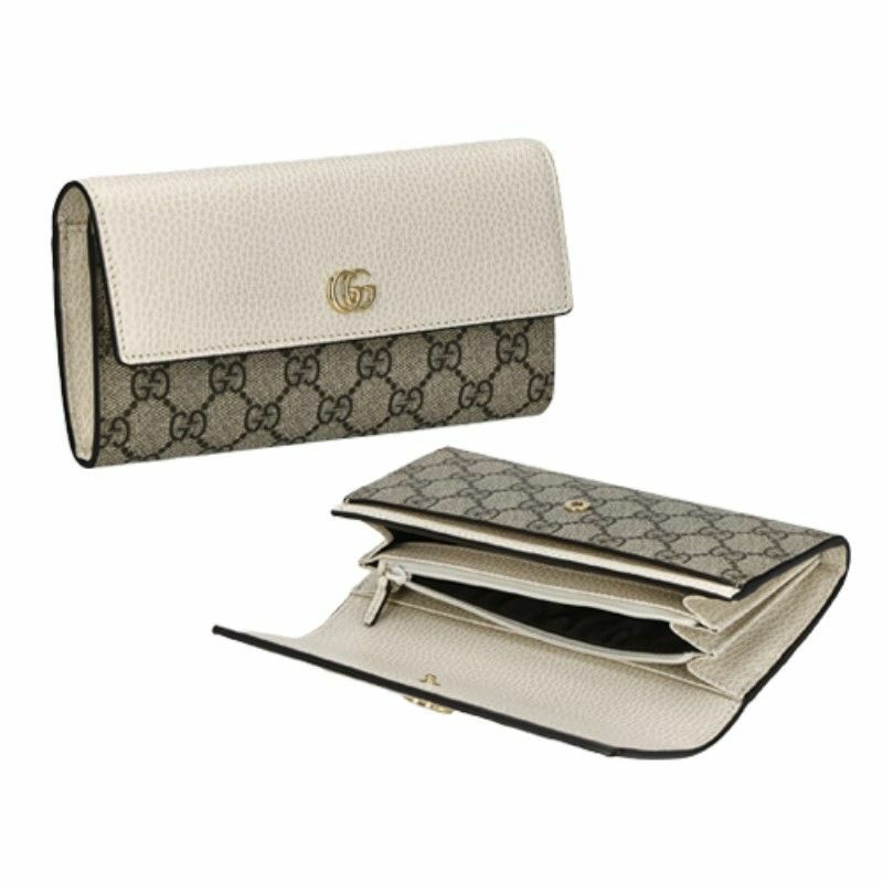 グッチ GUCCI 長財布 レディース プチ マーモント GG 456116 17WAG 9096 オフホワイト