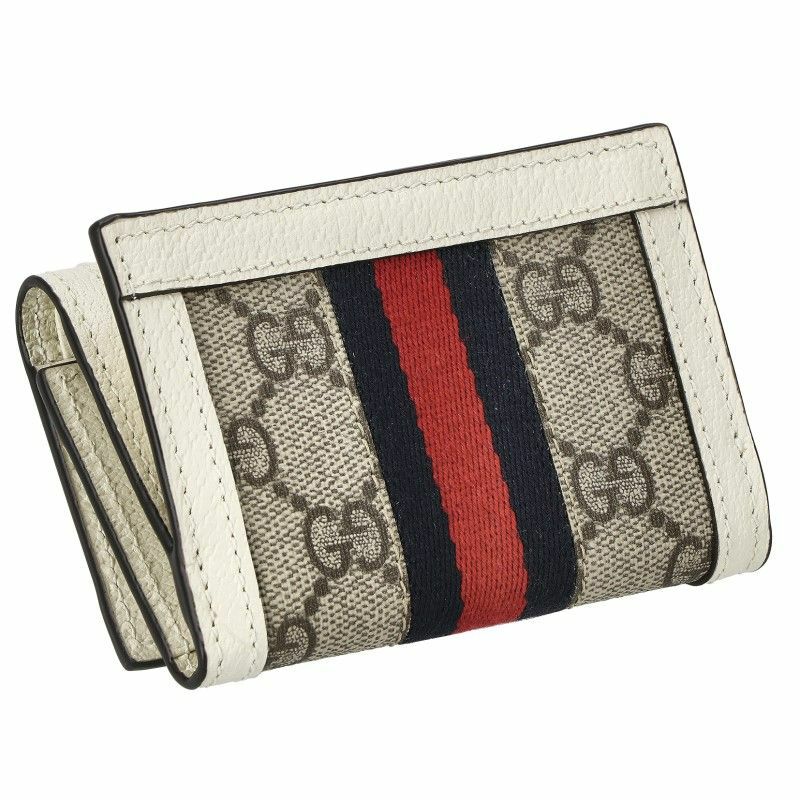 グッチ GUCCI 三つ折り財布 レディース オフィディア ホワイト 644334