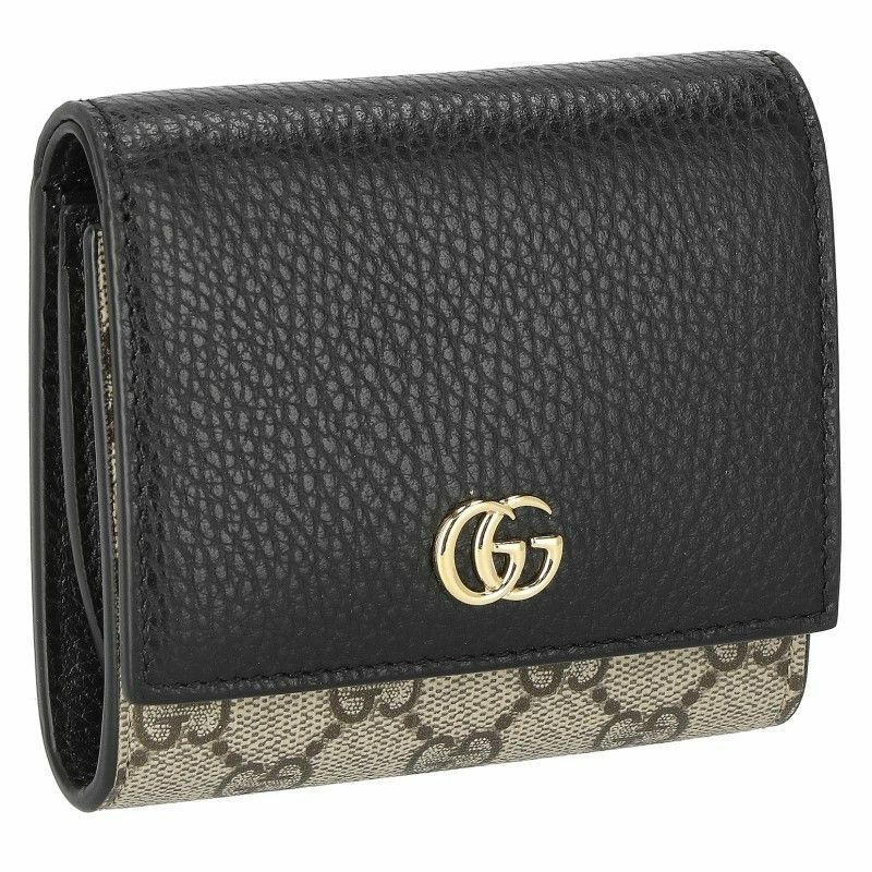 グッチ GUCCI 二つ折り財布 レディース GGマトラッセ ブラック 723799 
