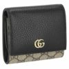 グッチ GUCCI 二つ折り財布 レディース GGマーモント ブラック 598587 17WAG 1283