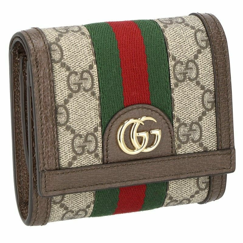 グッチ GUCCI 二つ折り財布 レディース オフィディア ベージュ 598662