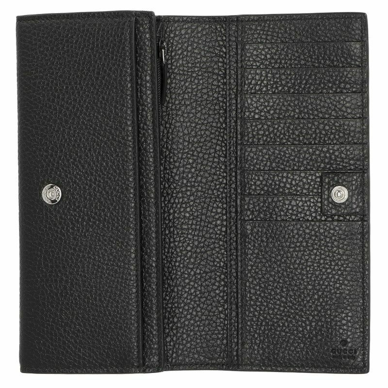グッチ GUCCI 長財布 ドリアン メタル GG フラップ ウォレット ブラック 481727 A7M0N 1000