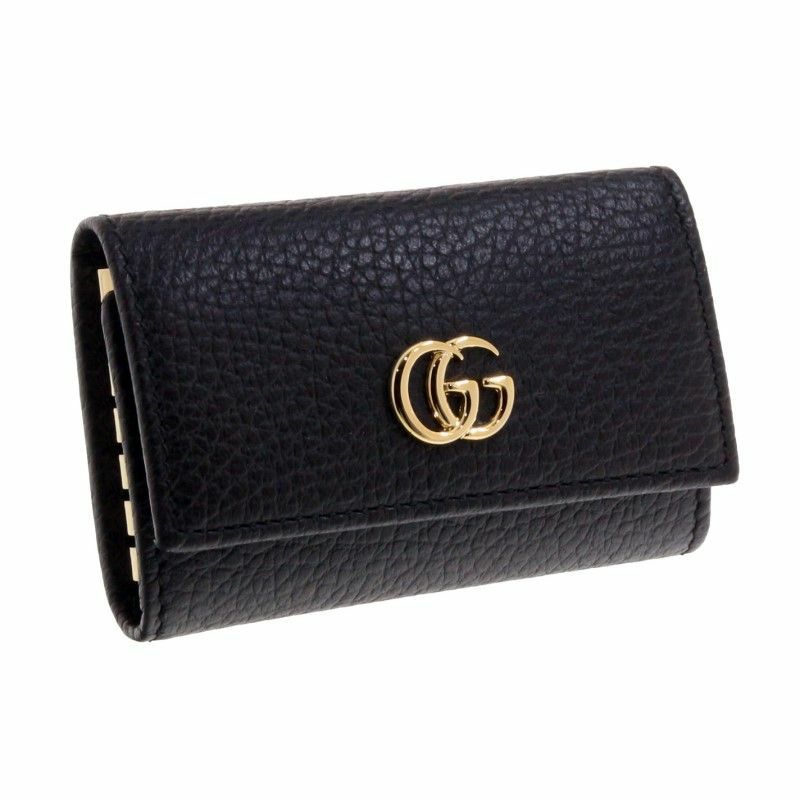 グッチ GUCCI キーケース 456118 CA00G 1000 BLACK ブラック プチ マーモント