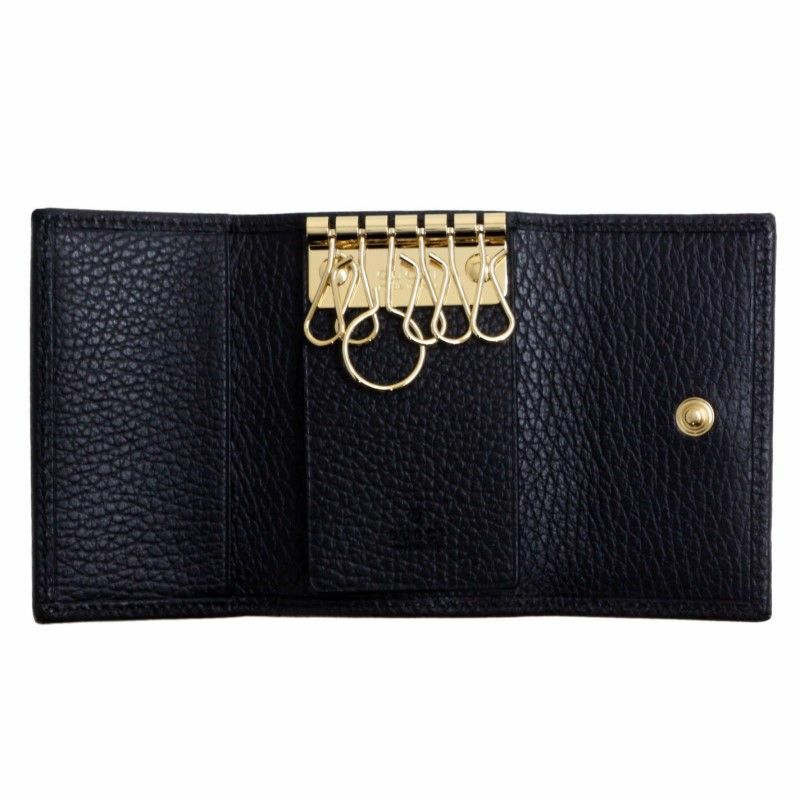 グッチ GUCCI キーケース 456118 CA00G 1000 BLACK ブラック プチ マーモント