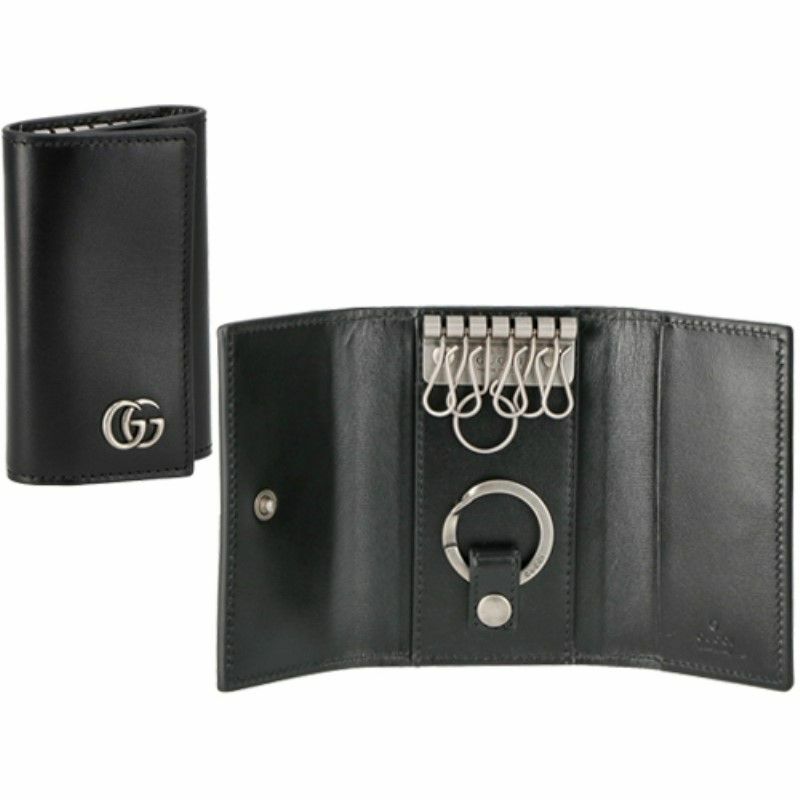 グッチ GUCCI キーケース レディース GGマーモント ブラック 435305 