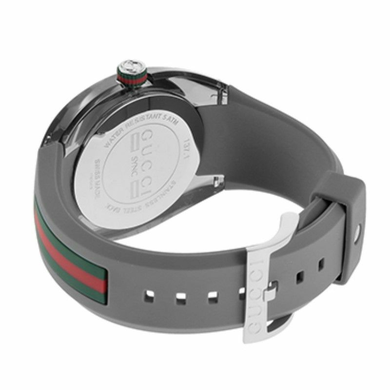GUCCI アナログクォーツ腕時計 グレー GUCCI グッチ アナログ腕時計 グレー メンズ不動品 カレンダー