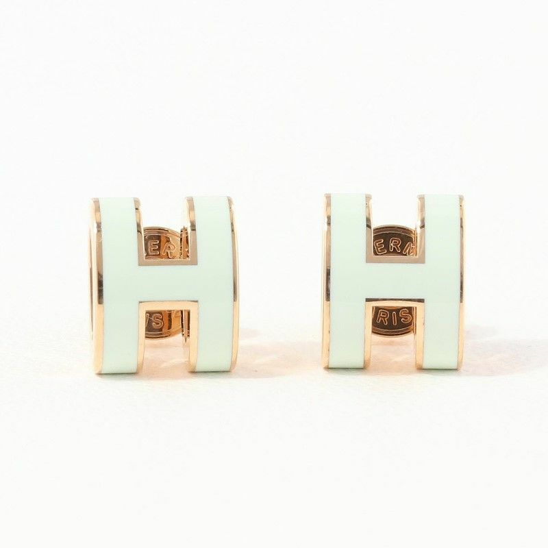 HERMES エルメス ピアス レディース MINI POP H グリーン H608002F0 VERT FIZZ