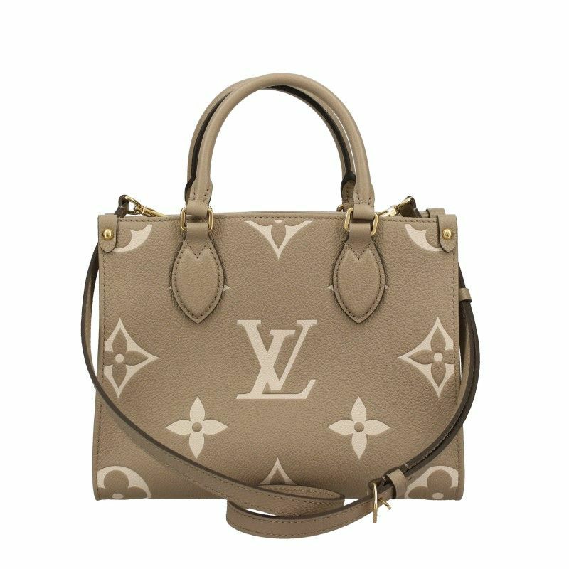 【限定価格】LOUIS VUITTON ルイヴィトン ハンドバッグ モノグラムアンプラント オンザゴーPM ベージュ 2WAY ショルダーバッグ 鞄 かばん M45779    トゥルトレールクレーム ゴールド金具 レディース【品】