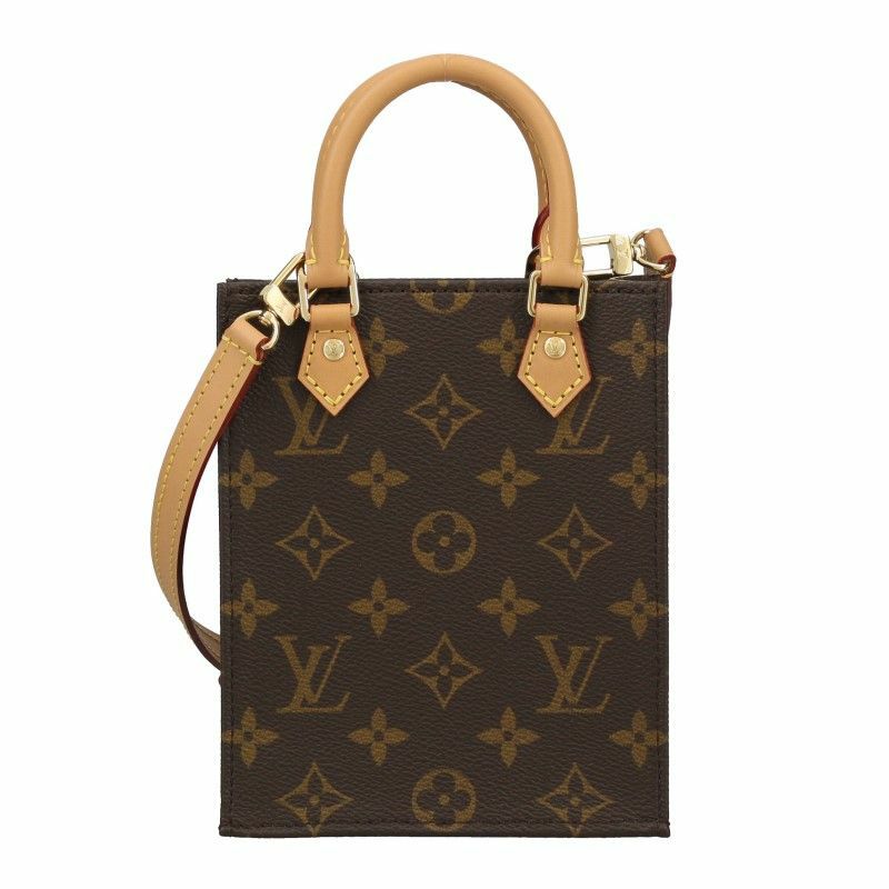 ルイヴィトン LOUIS VUITTON ショルダーバッグ モノグラム プティット・サックプラ ブラウン M81295