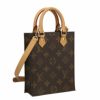 ルイヴィトン LOUIS VUITTON ショルダーバッグ モノグラム プティット・サックプラ ブラウン M81295