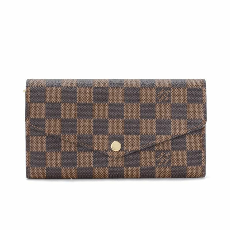 ルイ ヴィトン◎ポルトフォイユ サラ ダミエ エベヌ 長財布 ブラウン 茶色 ルイ ヴィトン◎ポルトフォイユ サラ ダミエ エベヌ 長財布
