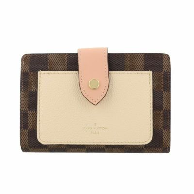 【箱・布袋あり】LOUIS VUITTON　ポルトフォイユ・ジュリエット　N60381　ダミエ　ボルドー　折り財布　ウォレット　レディース　シンプル　ギフト　プレゼント包装可　　松前R56号店