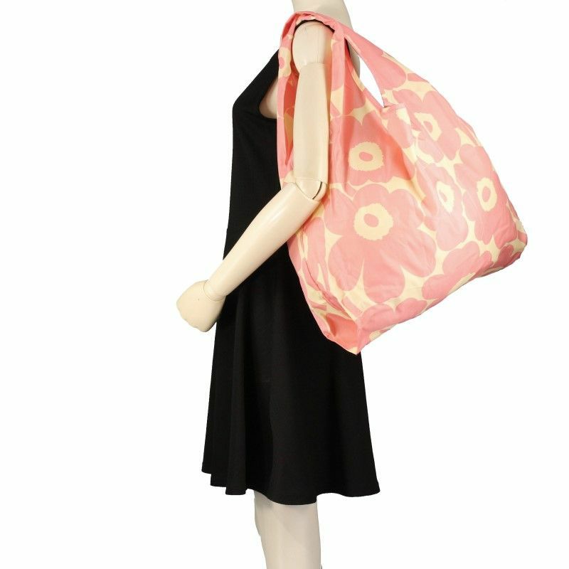 marimekko マリメッコ エコバッグ レディース ピンク 92002 130 OFF WHITE PINK 折りたたみ