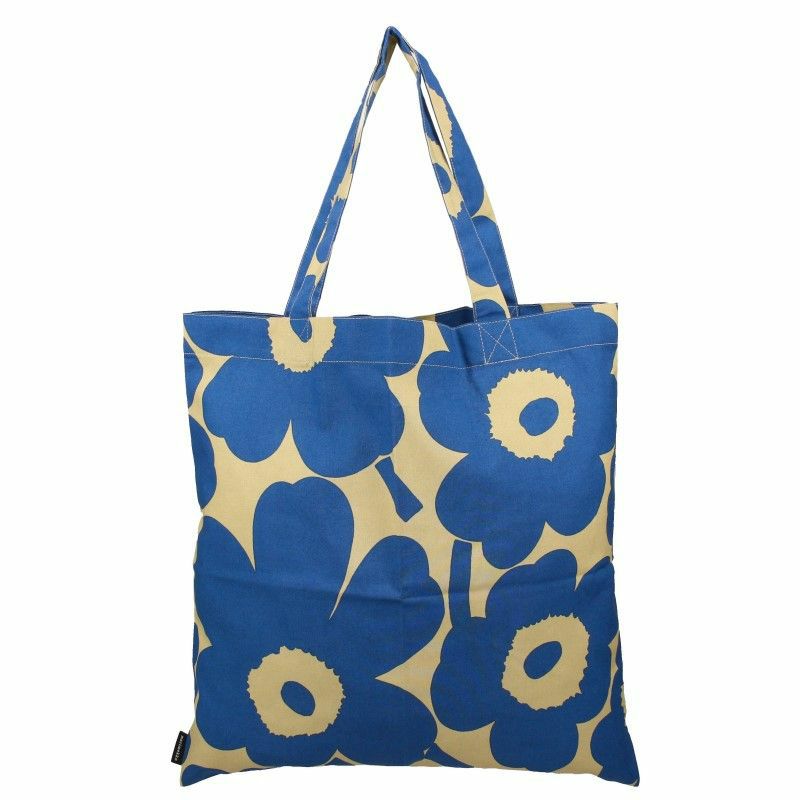 marimekko マリメッコ トートバッグ エコバッグ レディース ブルー 72557 582 BLUE BROWN