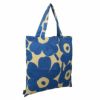 marimekko マリメッコ トートバッグ エコバッグ レディース ブルー 72557 582 BLUE BROWN