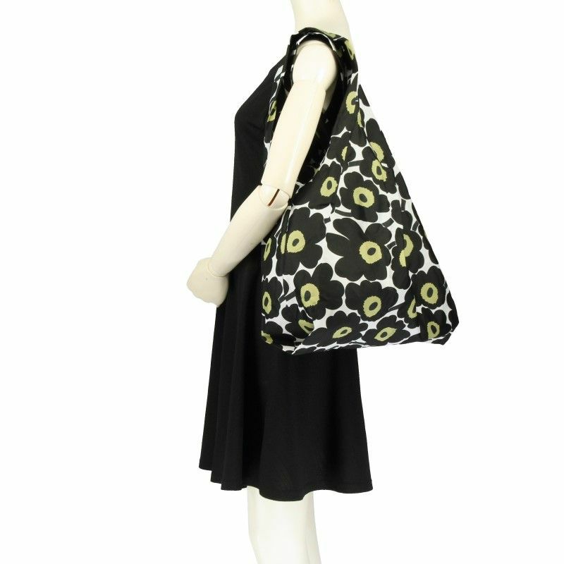 マリメッコ marimekko エコバッグ レディース ブラック 48852 030 WH BK OLIVE