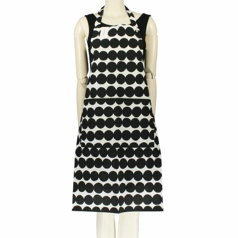 マリメッコ marimekko エプロン レディース RASYMATTO APRON ブラック 70692 190 Rasymatto