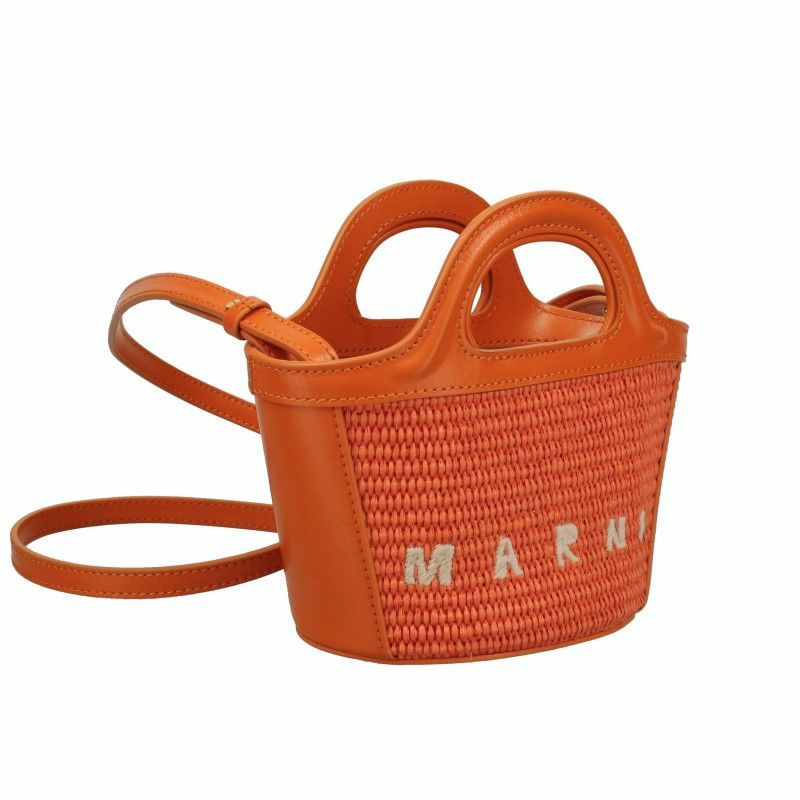 マルニ MARNI かごバッグ ハンドバッグ レディース オレンジ 