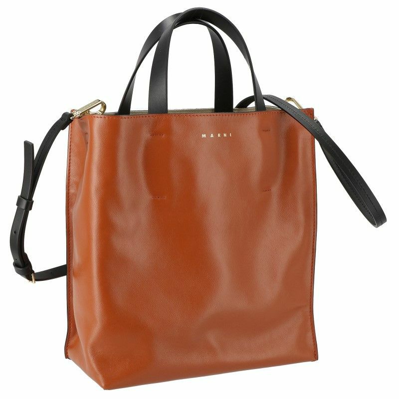 マルニ MARNI トートバッグ レディース ブラウン SHMP0018U1 P2644 Z2P15 RUST CLOUD BLACK