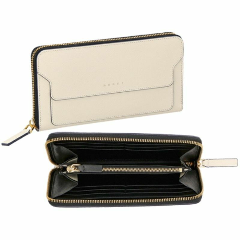 マルニ MARNI 財布 長財布 ラウンドファスナー長財布 小銭入れ付き PFMOE11U07 LV520 Z572B レディース ベージュ 二つ折り長財布 ブラン マルニ MARNI 長財布 レディース ホワイト PFMOE11U07 LV520 Z572B