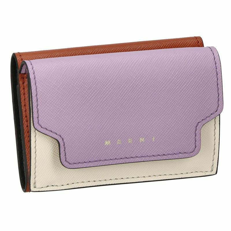 マルニ MARNI 三つ折り財布 レディース トランク マルチカラー 