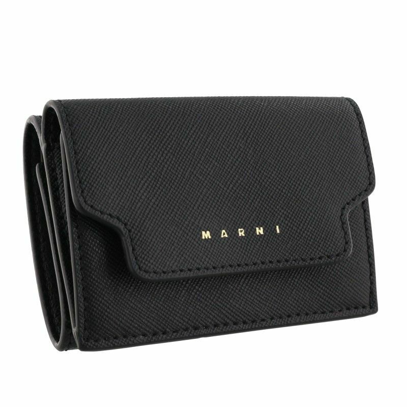 マルニ MARNI 三つ折り財布 レディース ブラック PFMOW02U07 LV520 Z360N BLACK | GINZA  LoveLove（ラブラブ）