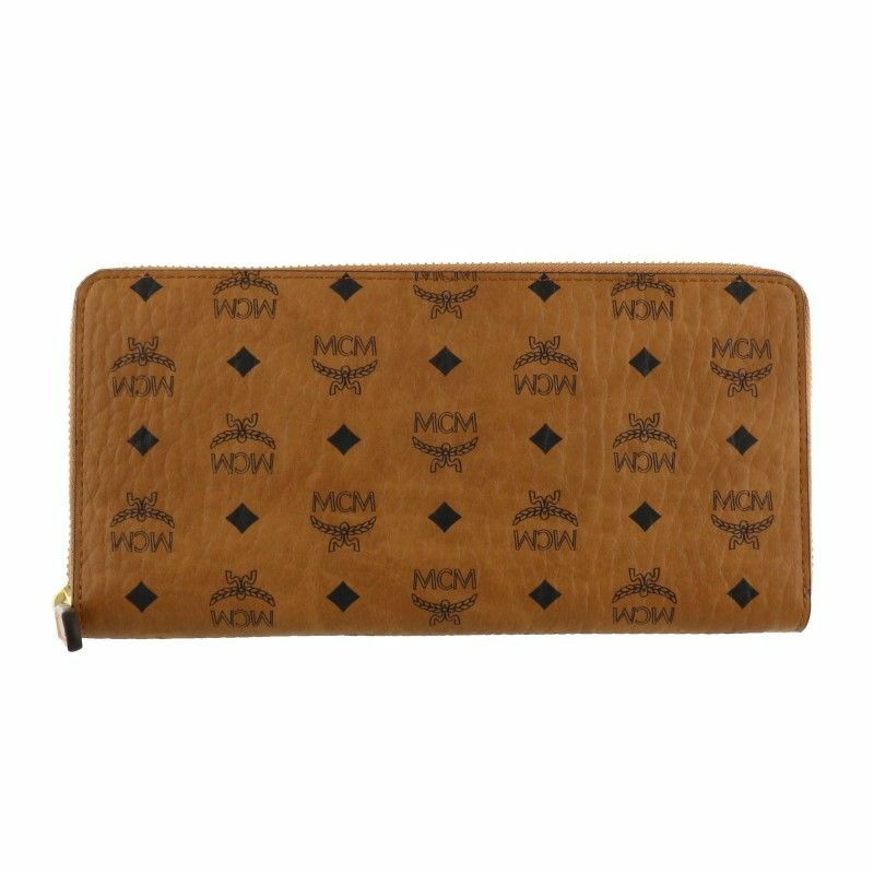 MCM エムシエーム 長財布 ラウンドファスナー レディース ブラウン MXLAAVI01 COGNAC