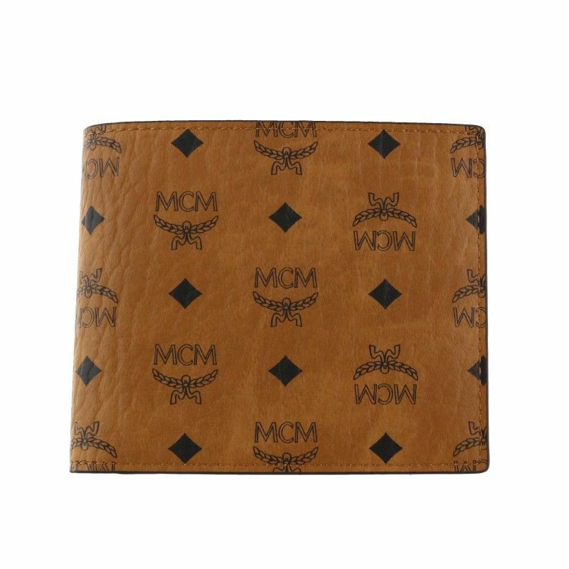 MCM エムシエーム 二つ折り財布 折財布 ミニ財布 メンズ ブラウン MXSAAVI01 COGNAC