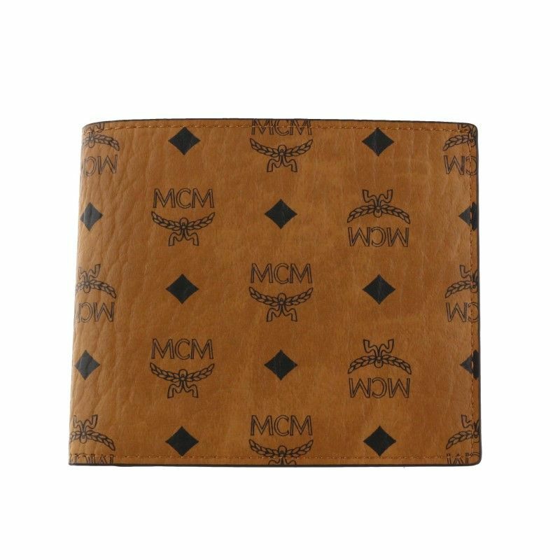MCM エムシエーム 二つ折り財布 折財布 ミニ財布 メンズ ブラウン  