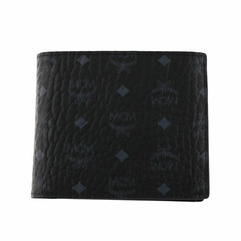 MCM エムシエーム 二つ折り財布 折財布 ミニ財布 メンズ ブラック 