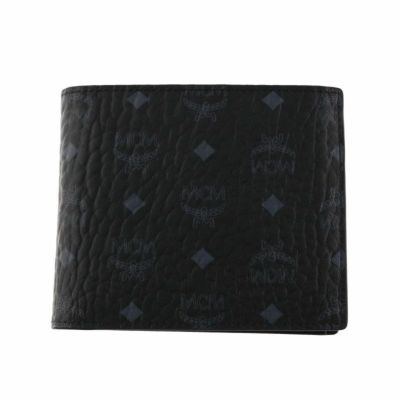 MCM エムシエーム 二つ折り財布 折財布 ミニ財布 メンズ ブラック MXSAAVI01 BLACK