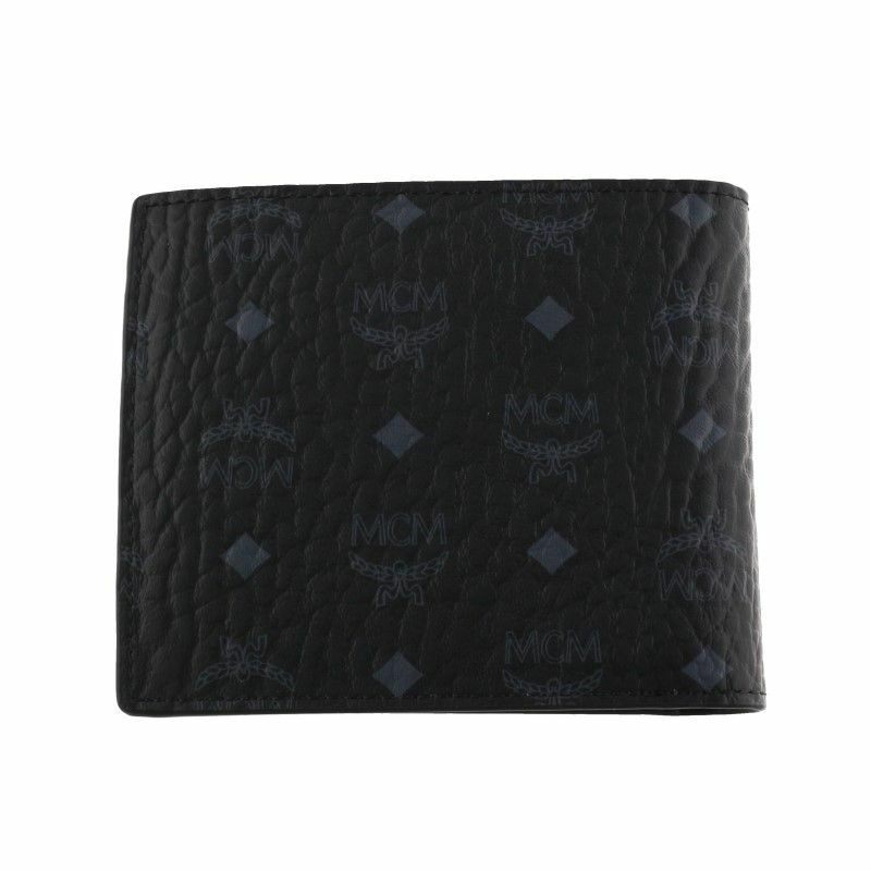 MCM エムシエーム 二つ折り財布 折財布 ミニ財布 メンズ ブラック 